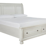 Ashley Furniture - Robbinsdale Queen Storage Bed - White - Wood - Beds