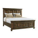 Elements International - Mccoy Queen Bed - Charcoal - Dark Brown|Dark Gray Wood - Beds