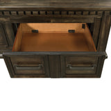 Elements International - Mccoy Queen Bed - Charcoal - Dark Brown|Dark Gray Wood - Beds - Additional View 5