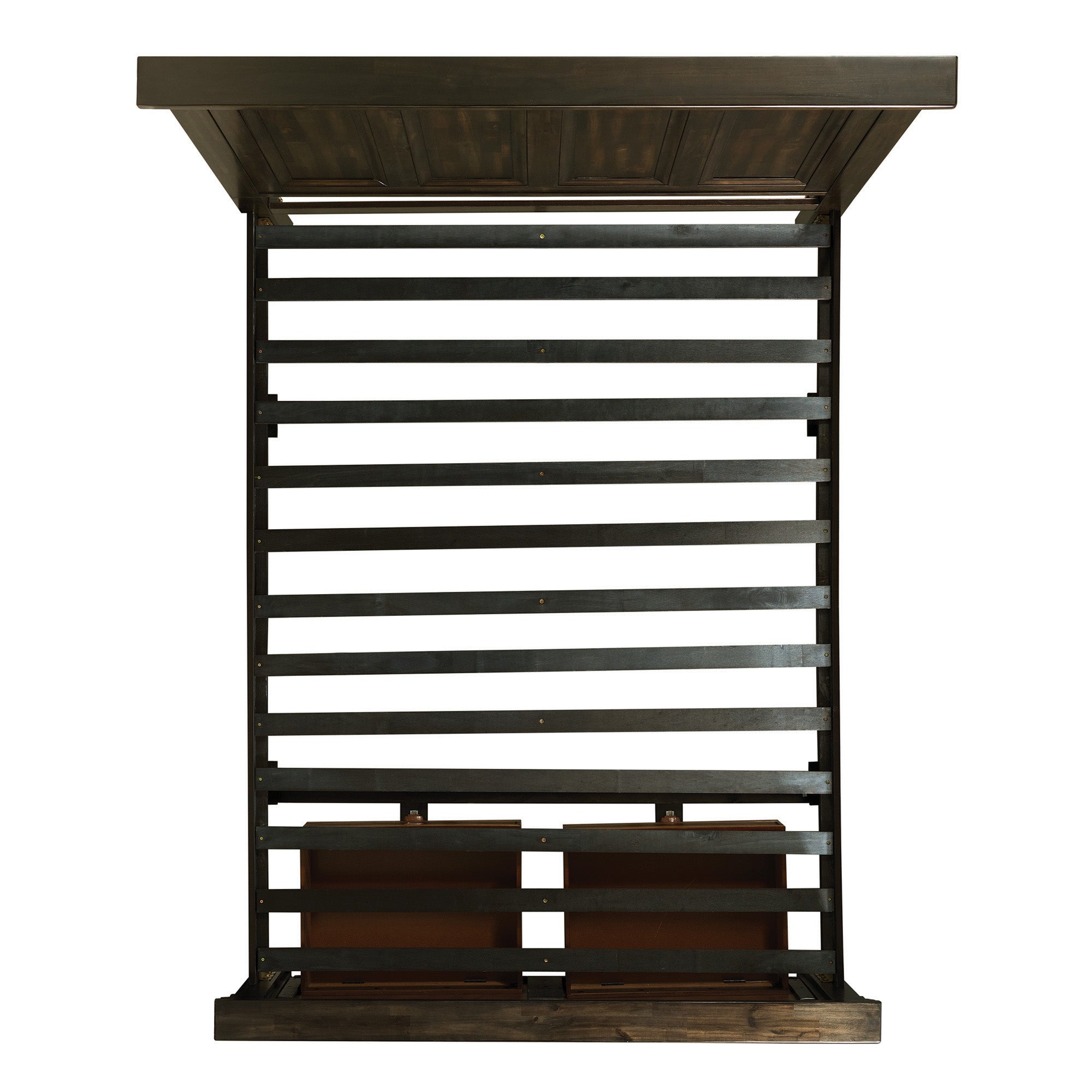 Elements International - Mccoy Queen Bed - Charcoal - Dark Brown|Dark Gray Wood - Beds - Additional View 9