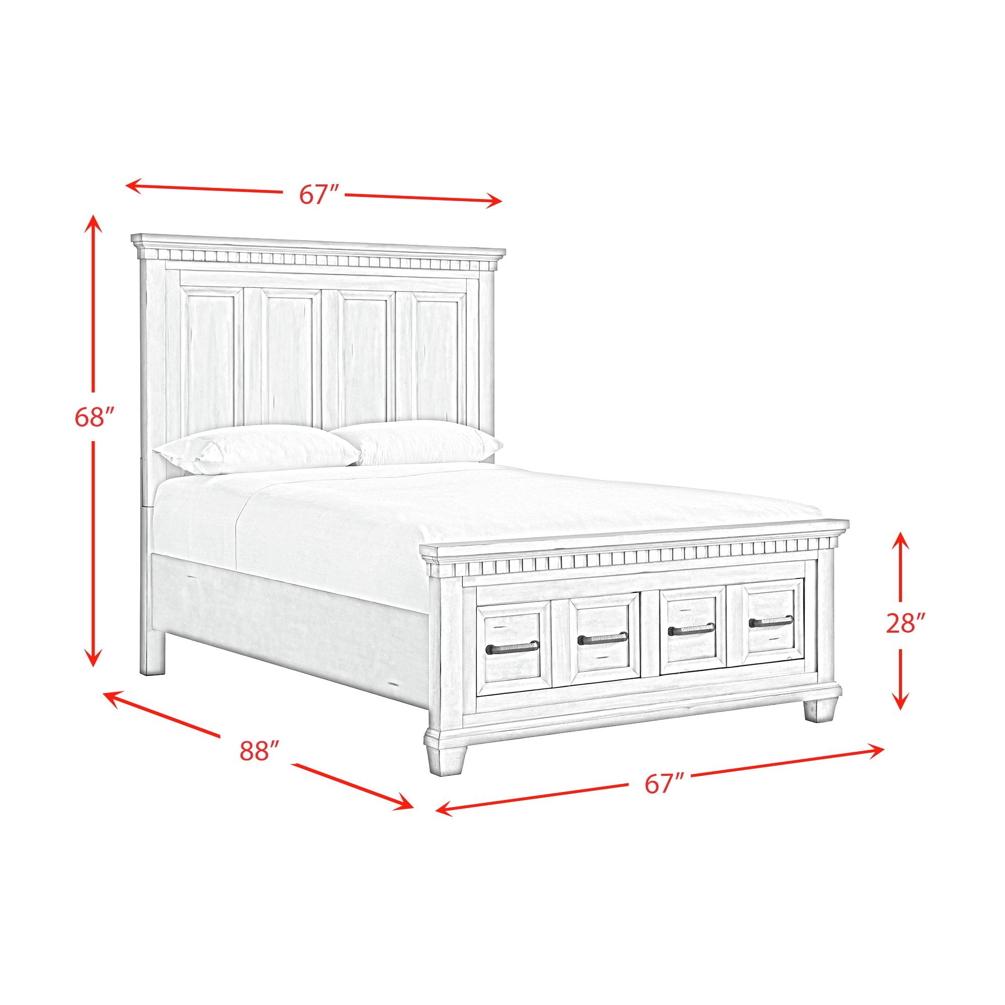 Elements International - Mccoy Queen Bed - Charcoal - Dark Brown|Dark Gray Wood - Beds - Additional View 10