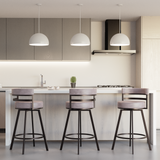 Steve Silver Furniture - Gene 30" Bar Stool - Dark Gray|Black Wood - Stools - Additional View 3