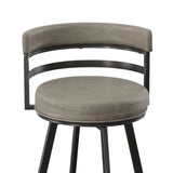Steve Silver Furniture - Gene 30" Bar Stool - Dark Gray|Black Wood - Stools - Additional View 4