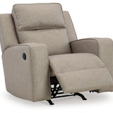 Ashley Furniture - Lavenhorne Recliner - Pebble - Pearl Silver Faux Leather - Recliners - Additional View 2