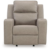 Ashley Furniture - Lavenhorne Recliner - Pebble - Pearl Silver Faux Leather - Recliners - Additional View 3