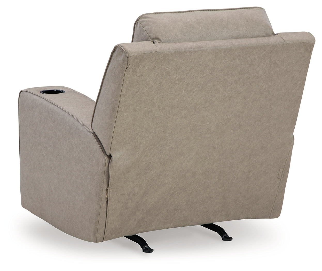 Ashley Furniture - Lavenhorne Recliner - Pebble - Pearl Silver Faux Leather - Recliners - Additional View 5