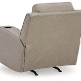 Ashley Furniture - Lavenhorne Recliner - Pebble - Pearl Silver Faux Leather - Recliners - Additional View 5