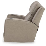 Ashley Furniture - Lavenhorne Recliner - Pebble - Pearl Silver Faux Leather - Recliners - Additional View 6