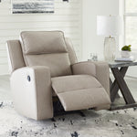 Ashley Furniture - Lavenhorne Recliner - Pebble - Pearl Silver Faux Leather - Recliners - Additional View 7