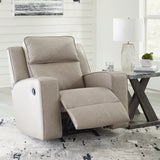 Ashley Furniture - Lavenhorne Recliner - Pebble - Pearl Silver Faux Leather - Recliners - Additional View 7