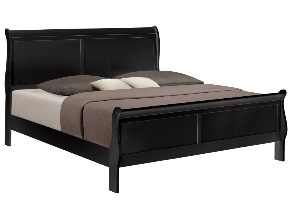 Louis Philip Queen Bed - Black