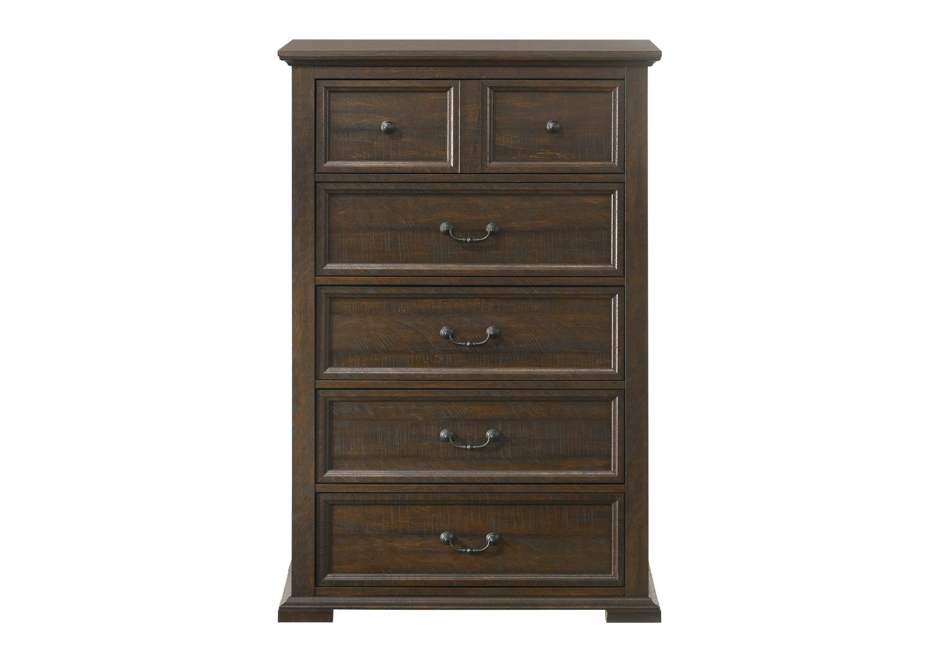 Mossberg Rustic 5 Drawer Chest - Oak