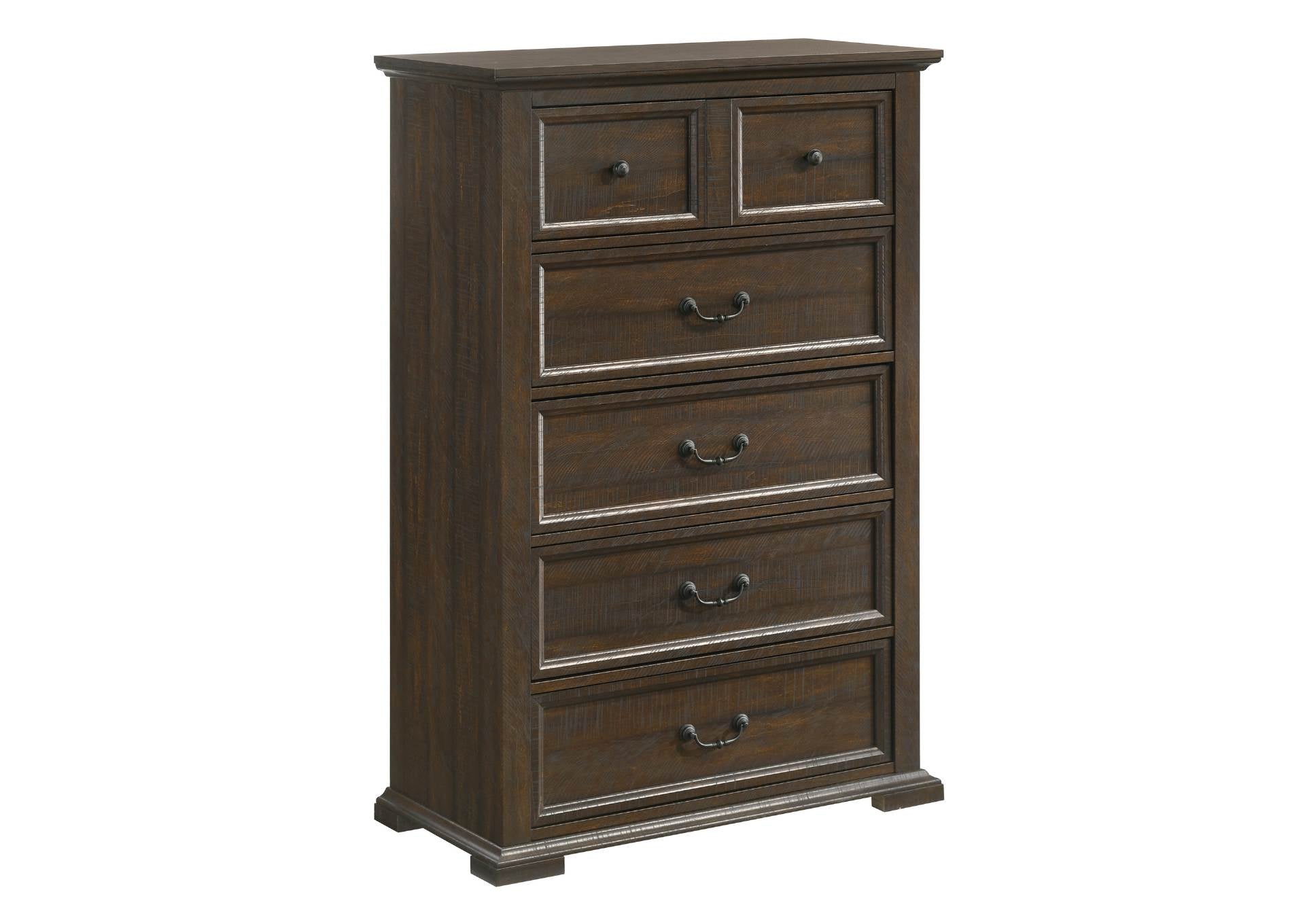 Mossberg Rustic 5 Drawer Chest - Oak - Additional View 1