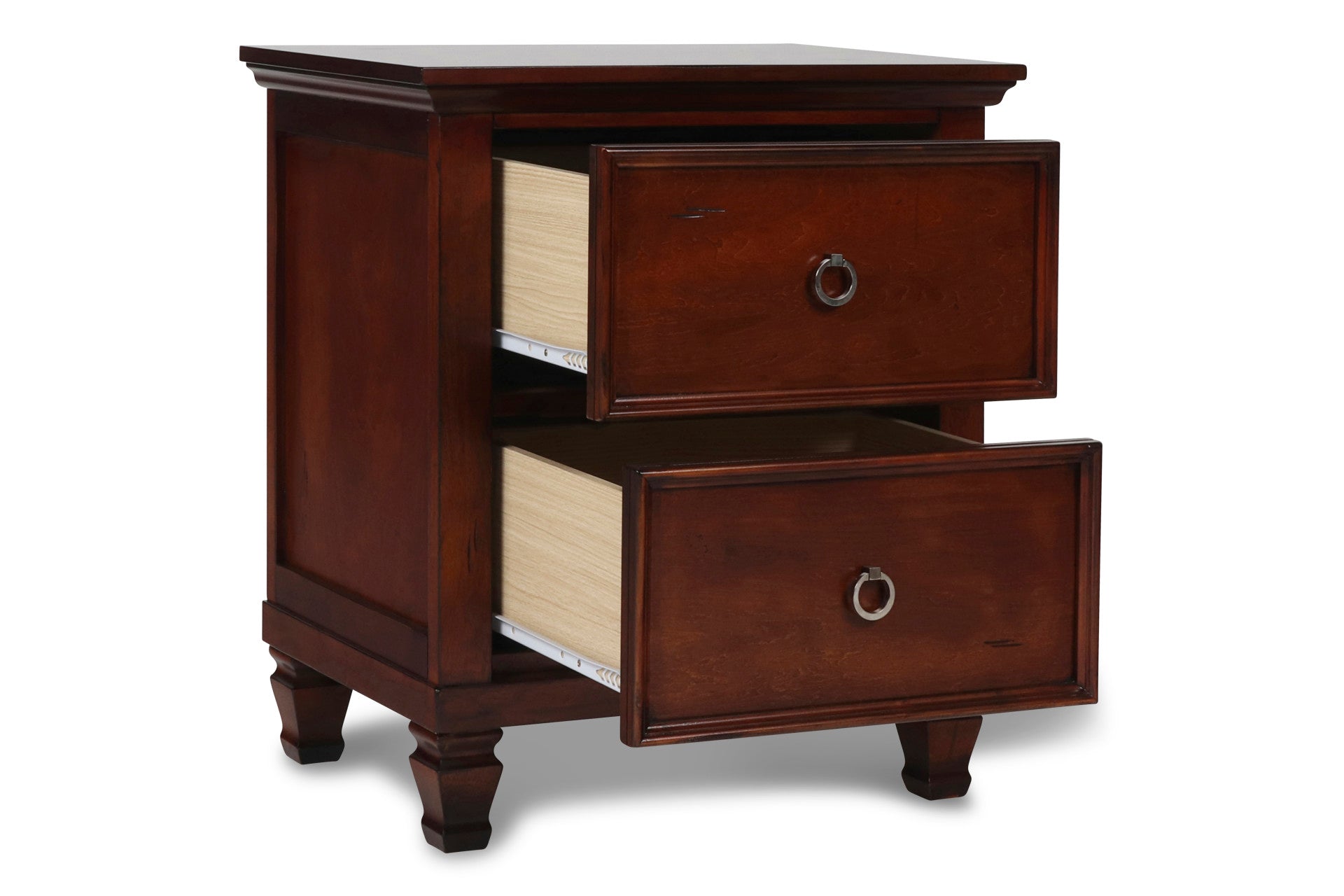 New Classic - TAMARACK CHERRY NIGHTSTAND - Dark Brown Wood - Nightstands - Additional View 2