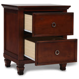 New Classic - TAMARACK CHERRY NIGHTSTAND - Dark Brown Wood - Nightstands - Additional View 2