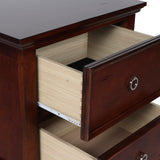 New Classic - TAMARACK CHERRY NIGHTSTAND - Dark Brown Wood - Nightstands - Additional View 4