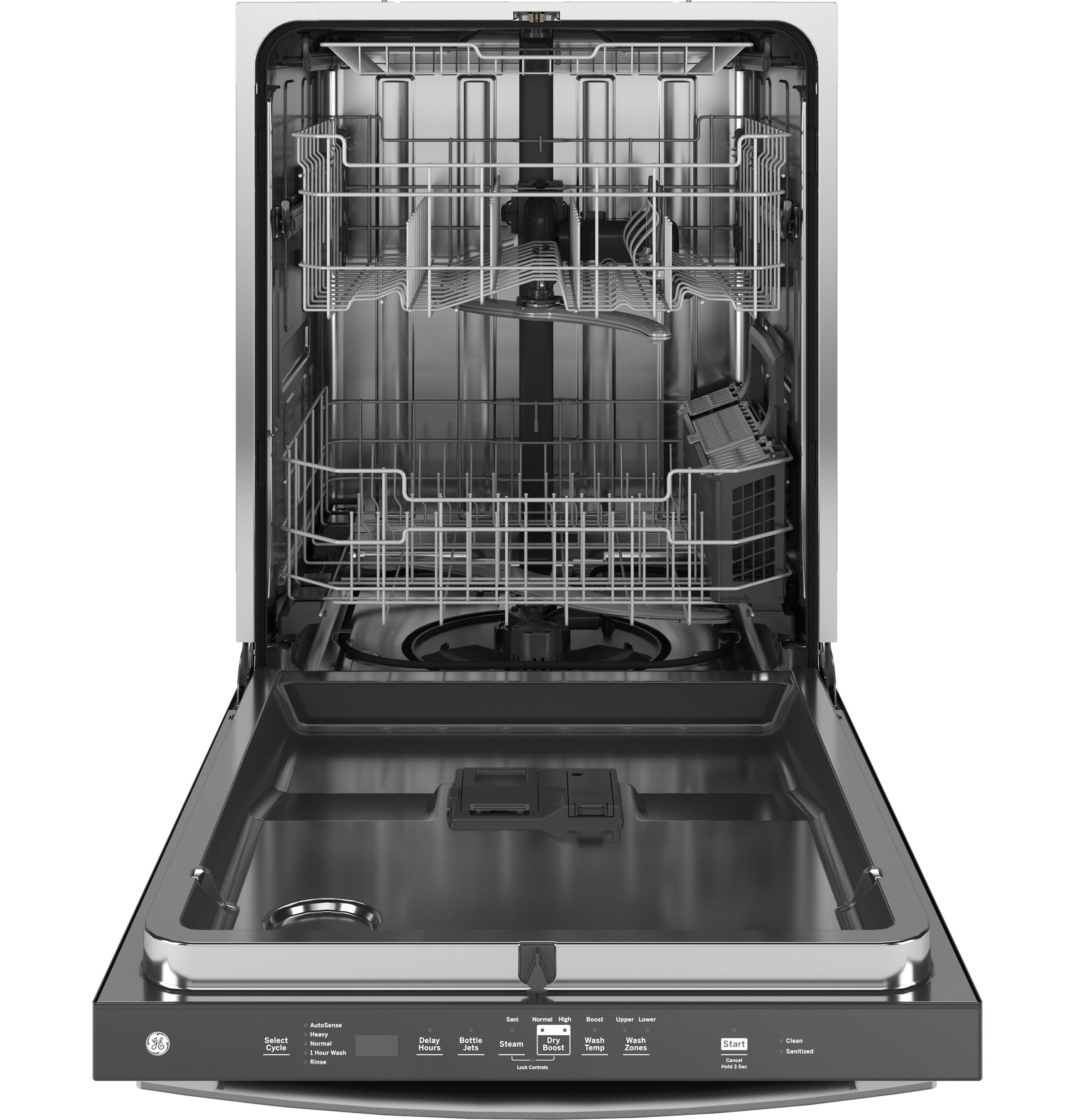 GE FINGERPRINT RESISTANT STAINLESS STEEL TOP CONTROL DISHWASHER - Pearl Silver - Dishwashers - Additional View 2