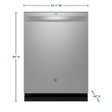 GE FINGERPRINT RESISTANT STAINLESS STEEL TOP CONTROL DISHWASHER - Pearl Silver - Dishwashers - Additional View 24