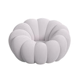 Elements International - Bubble Swivel Chair And Ottoman - Grey - Gray Fabric - Chair & Ottoman - Additional View 2