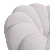 Elements International - Bubble Swivel Chair And Ottoman - Grey - Gray Fabric - Chair & Ottoman - Additional View 6