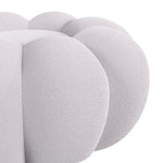 Elements International - Bubble Swivel Chair And Ottoman - Grey - Gray Fabric - Chair & Ottoman - Additional View 8