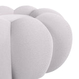 Elements International - Bubble Swivel Chair And Ottoman - Grey - Gray Fabric - Chair & Ottoman - Additional View 8