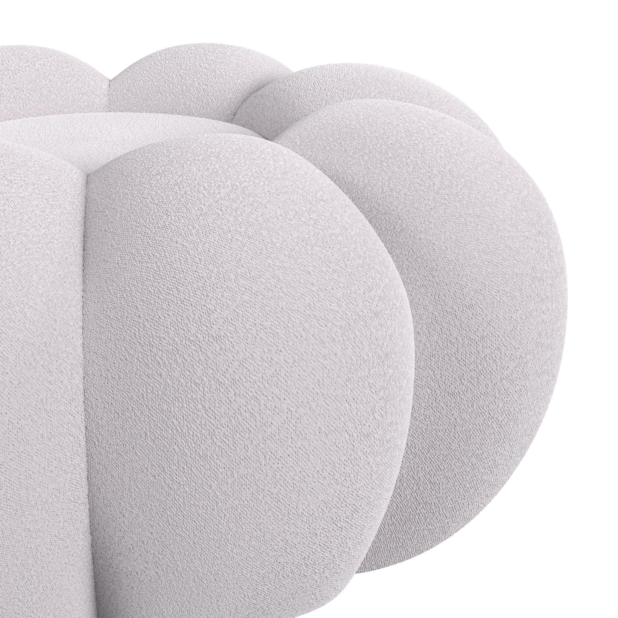 Elements International - Bubble Swivel Chair And Ottoman - Grey - Gray Fabric - Chair & Ottoman - Additional View 8