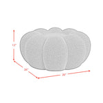 Elements International - Bubble Swivel Chair And Ottoman - Grey - Gray Fabric - Chair & Ottoman - Additional View 13