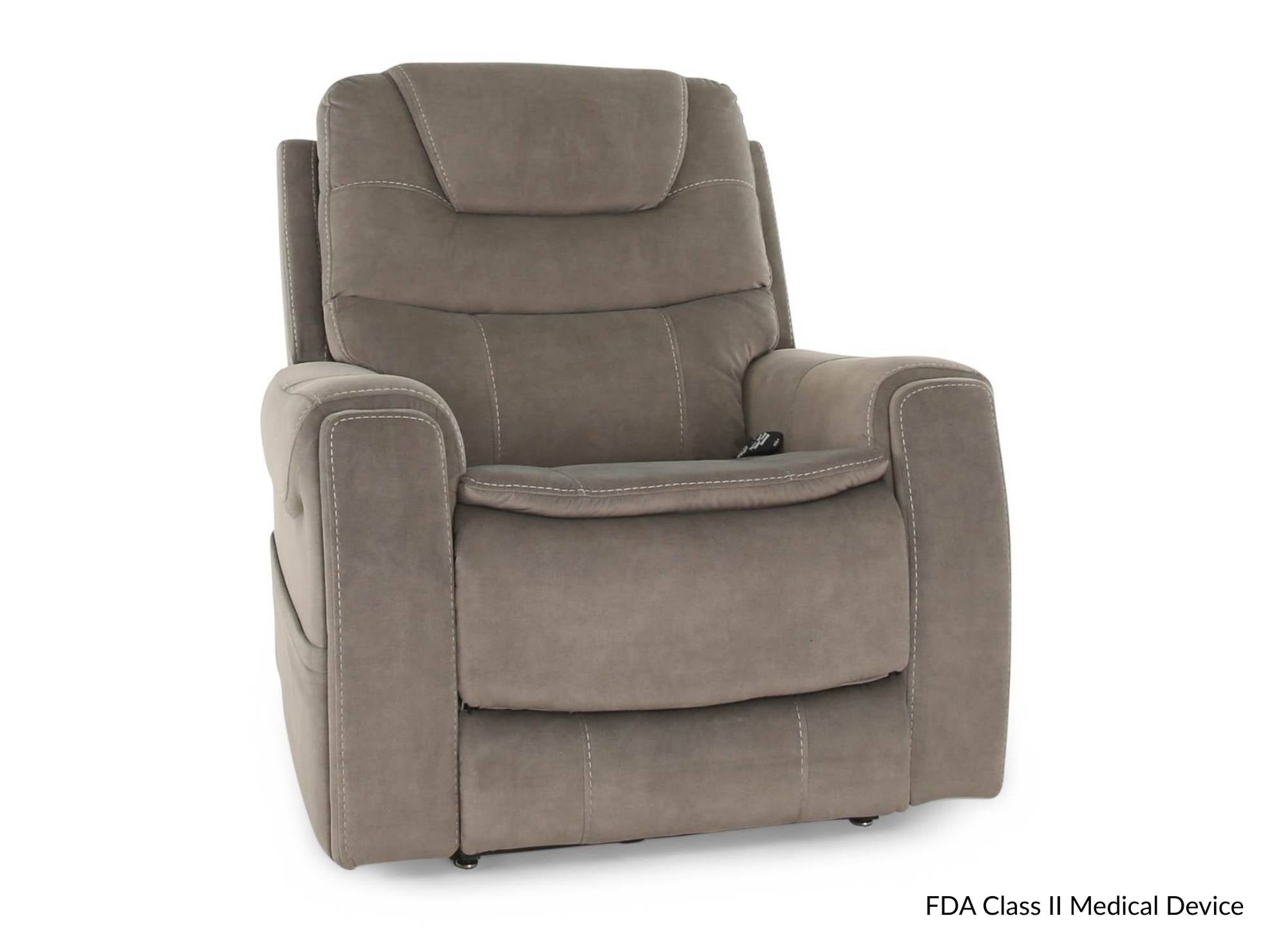 Elephant Lift Chair With Heat, Power Adjustable Headrest And Lumbar - Brown - Additional View 1