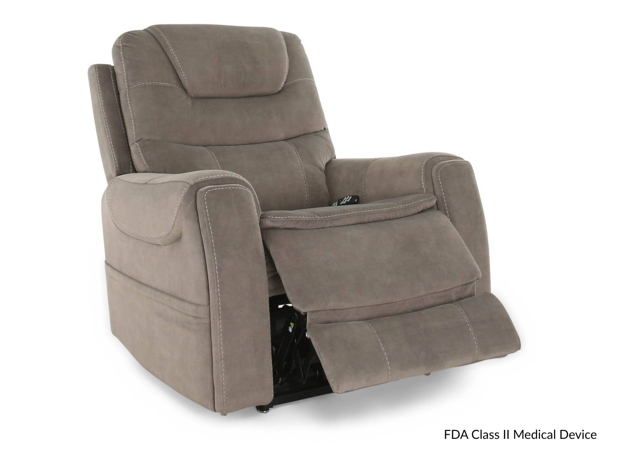 Elephant Lift Chair With Heat, Power Adjustable Headrest And Lumbar - Brown - Additional View 2