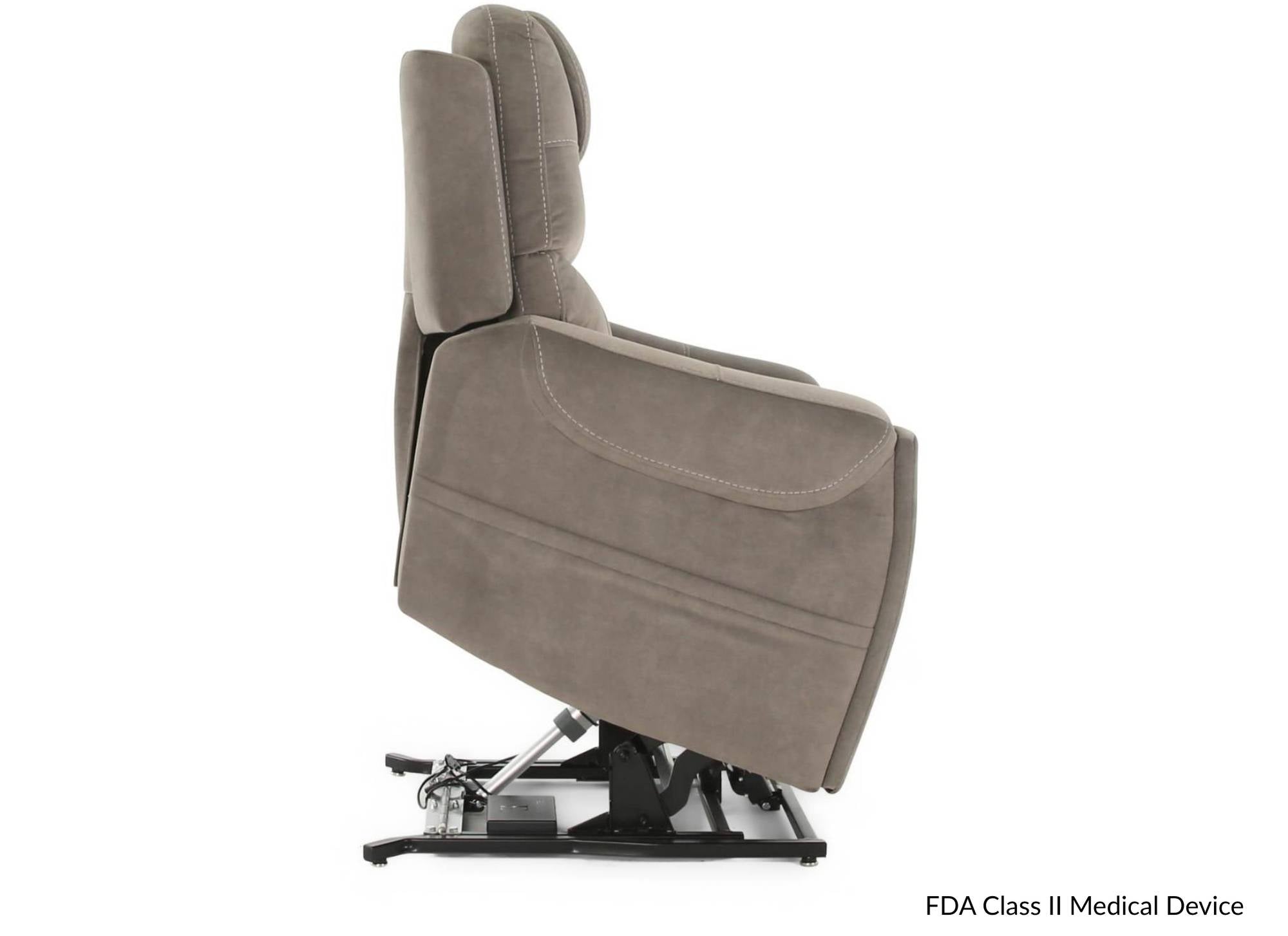 Elephant Lift Chair With Heat, Power Adjustable Headrest And Lumbar - Brown - Additional View 4