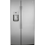 GE FINGERPRINT RESISTANT STAINLESS STEEL SIDE BY SIDE 25CU REFRIGERATOR - Pearl Silver - Refrigerators