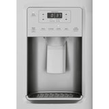 GE FINGERPRINT RESISTANT STAINLESS STEEL SIDE BY SIDE 25CU REFRIGERATOR - Pearl Silver - Refrigerators - Additional View 2