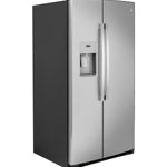 GE FINGERPRINT RESISTANT STAINLESS STEEL SIDE BY SIDE 25CU REFRIGERATOR - Pearl Silver - Refrigerators - Additional View 3
