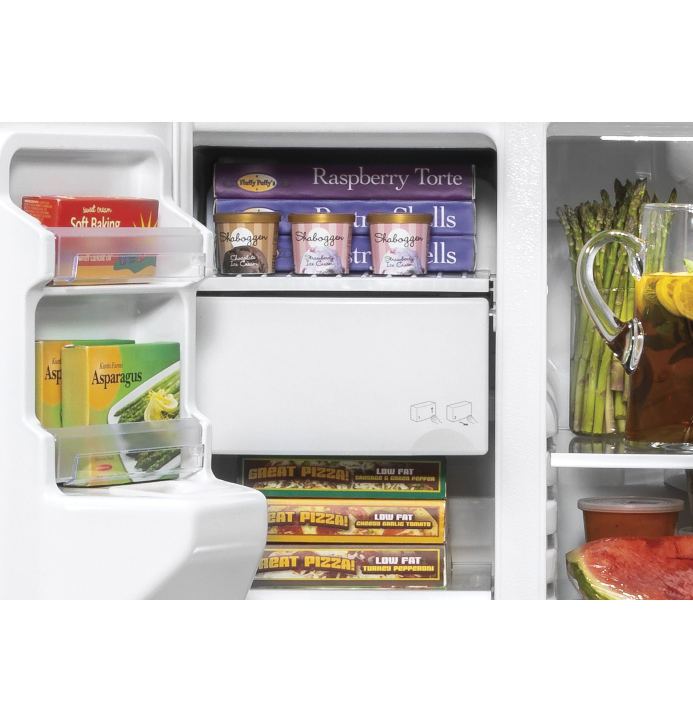 GE FINGERPRINT RESISTANT STAINLESS STEEL SIDE BY SIDE 25CU REFRIGERATOR - Pearl Silver - Refrigerators - Additional View 5