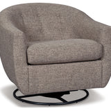 Ashley Furniture - UPSHUR TAUPE SWIVEL GLIDER ACCENT CHAIR - Light Brown Fabric - Chairs