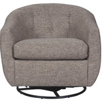 Ashley Furniture - UPSHUR TAUPE SWIVEL GLIDER ACCENT CHAIR - Light Brown Fabric - Chairs - Additional View 2