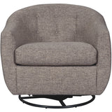 Ashley Furniture - UPSHUR TAUPE SWIVEL GLIDER ACCENT CHAIR - Light Brown Fabric - Chairs - Additional View 2