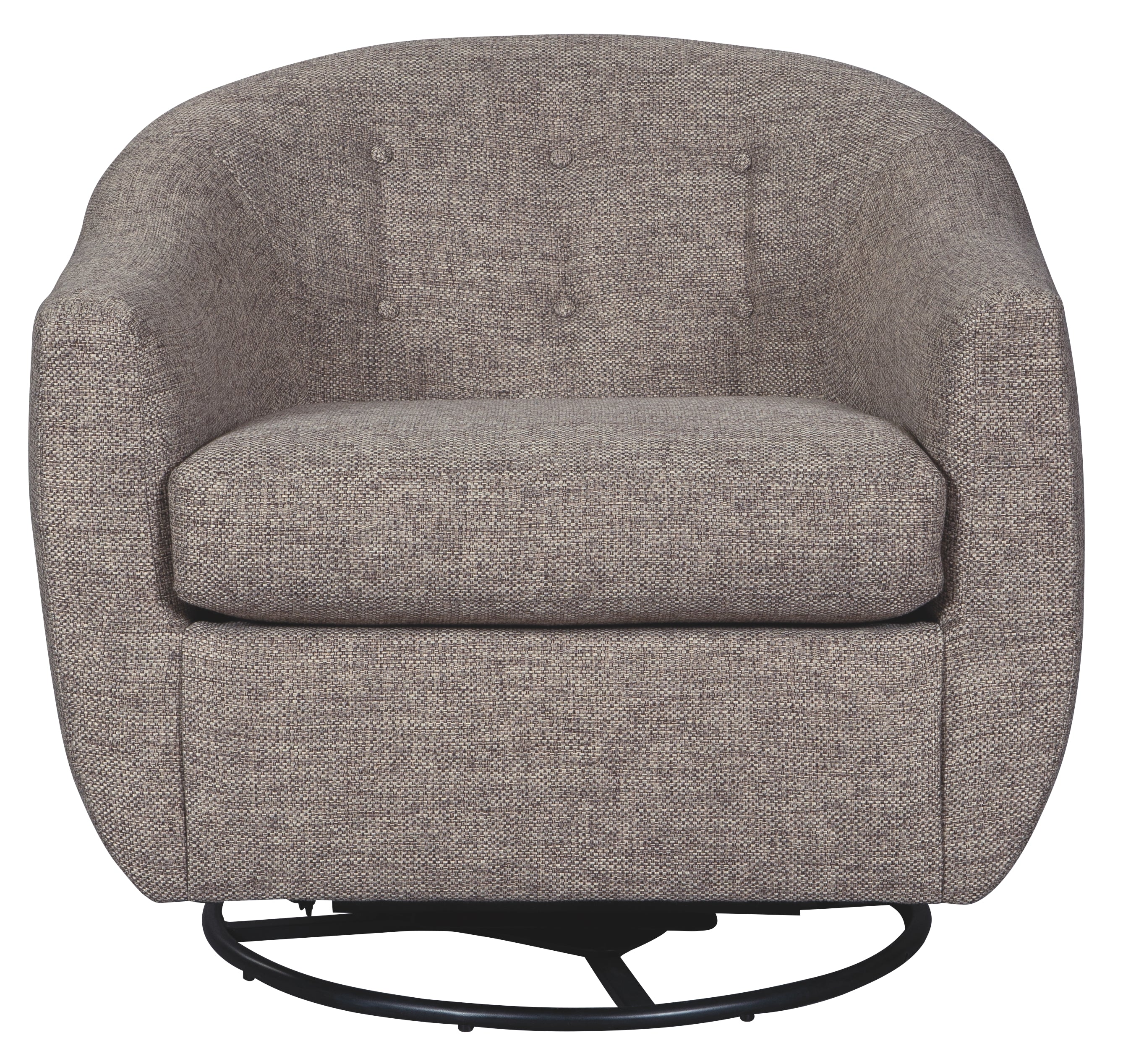 Ashley Furniture - UPSHUR TAUPE SWIVEL GLIDER ACCENT CHAIR - Light Brown Fabric - Chairs - Additional View 2