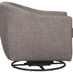 Ashley Furniture - UPSHUR TAUPE SWIVEL GLIDER ACCENT CHAIR - Light Brown Fabric - Chairs - Additional View 4