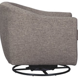 Ashley Furniture - UPSHUR TAUPE SWIVEL GLIDER ACCENT CHAIR - Light Brown Fabric - Chairs - Additional View 4