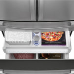 GE STAINLESS PROFILE FINGERPRINT RESISTANT STAINLESS STEEL 28.7CU 4 DOOR FRENCH DOOR REFRIGERATOR - Pearl Silver - Refrigerators - Additional View 6