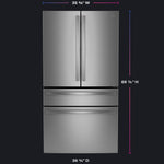 GE STAINLESS PROFILE FINGERPRINT RESISTANT STAINLESS STEEL 28.7CU 4 DOOR FRENCH DOOR REFRIGERATOR - Pearl Silver - Refrigerators - Additional View 20