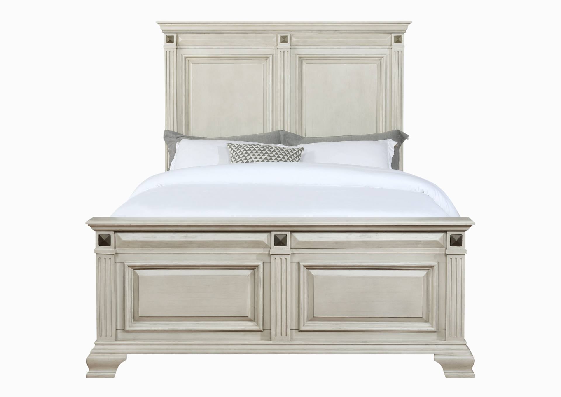 Halifax Queen Bed - White