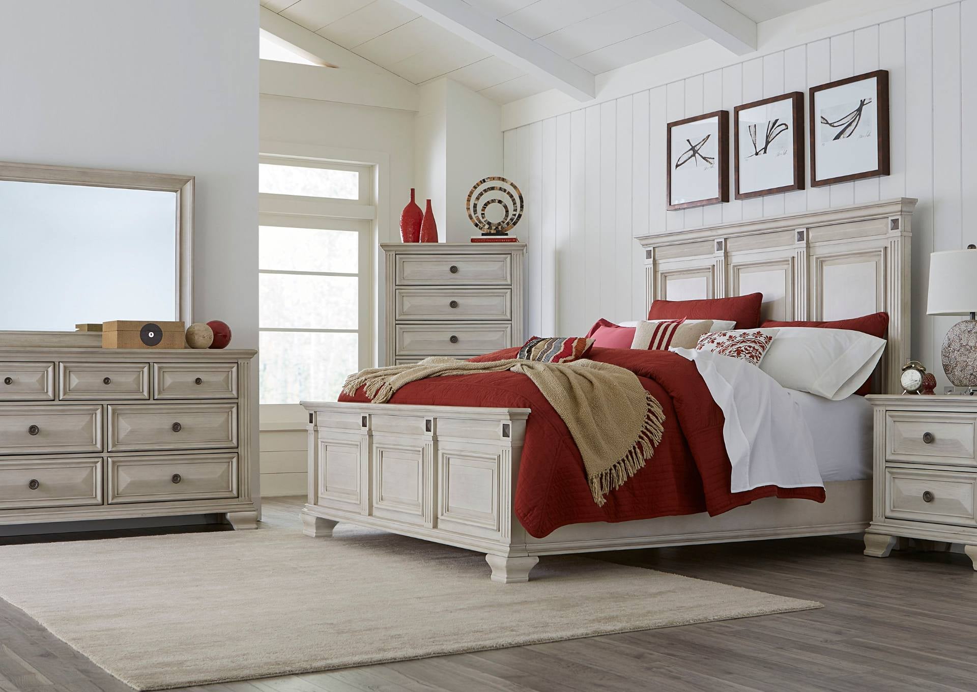 Halifax Queen Bed - White - Additional View 2