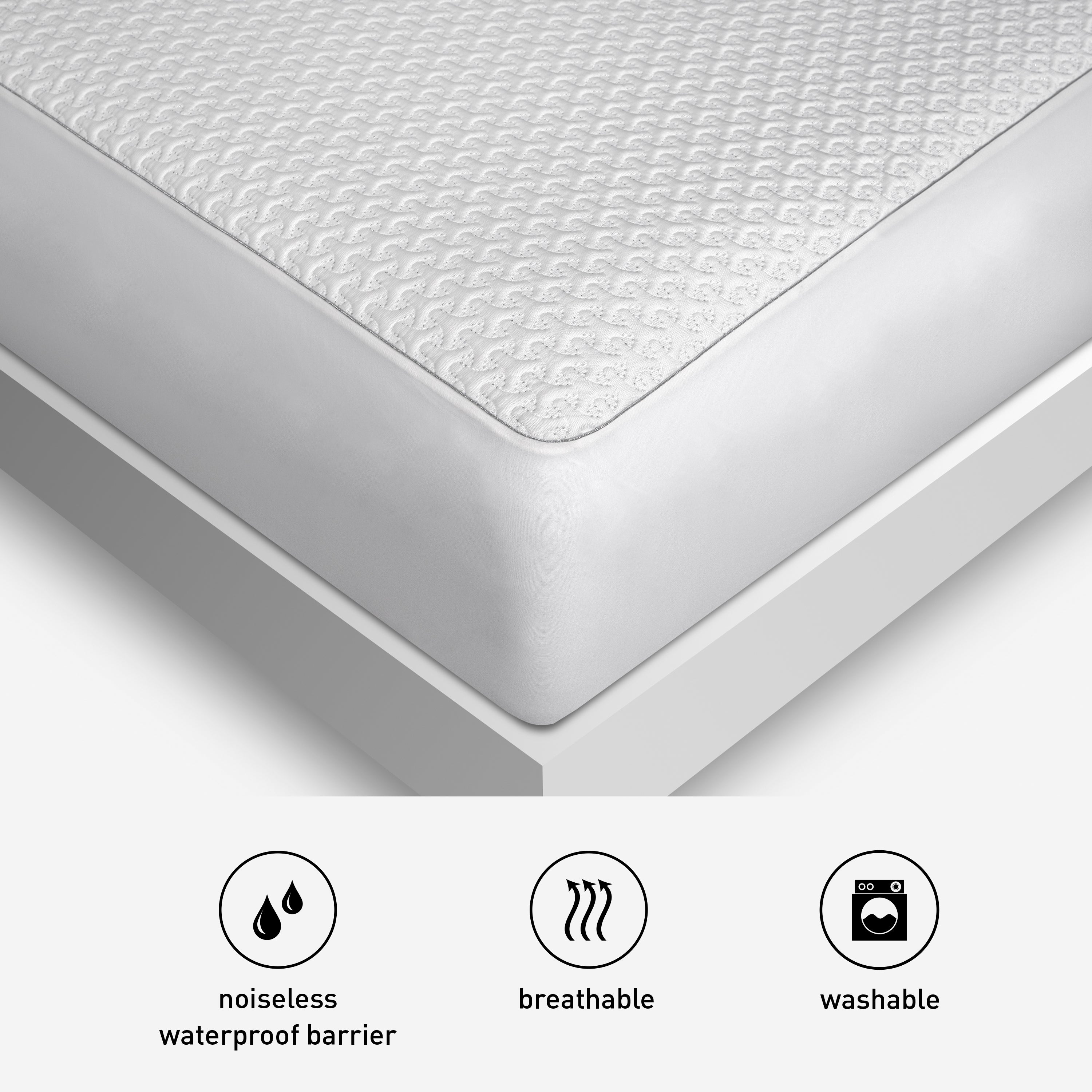 Bedgear - Vertex Cooling Twin Mattress Pad - White Fabric - Protectors - Additional View 4