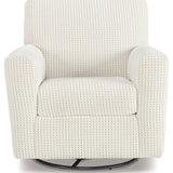 Ashley Furniture - HERSTOW IVORY SWIVEL GLIDER - White Fabric - Chairs - Additional View 2