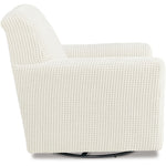Ashley Furniture - HERSTOW IVORY SWIVEL GLIDER - White Fabric - Chairs - Additional View 3