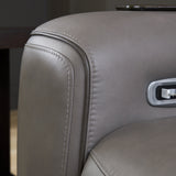 Ashley Furniture - 5Z Relaxation - Power Recliner With Adj Headrest - Coin - Dark Gray Leather Match - Recliners - Additional View 7