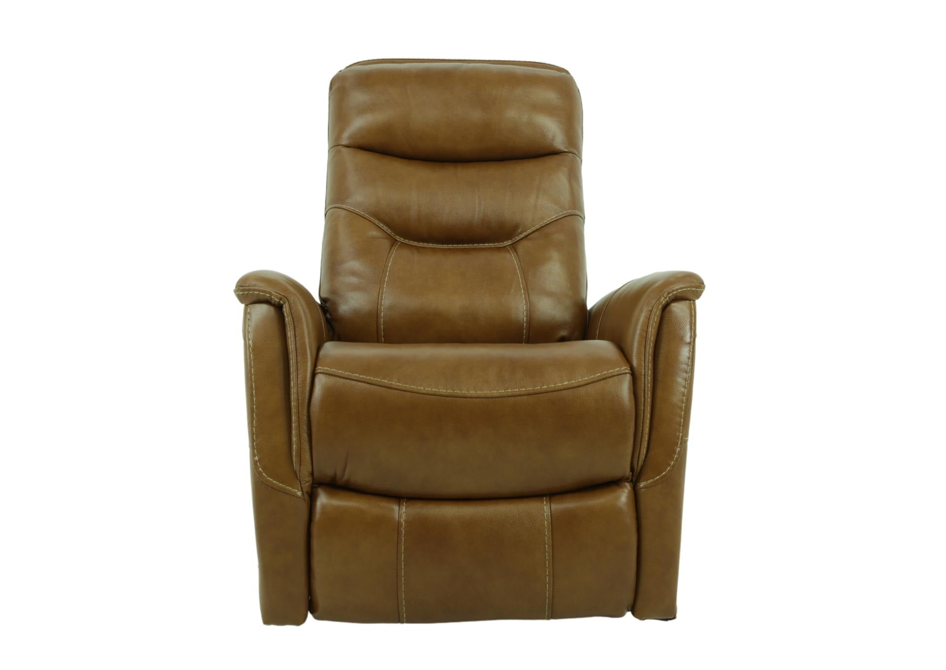 Antonio Leather Power Swivel Recliner - Buckskin